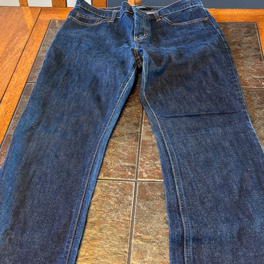 LONDONJEAN Dark Blue Wide Leg Stretch Jeans Sz 8 - Picture 6 of 12